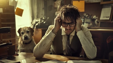 Hundägare som stressar på jobbet har hundar som mår sämre
