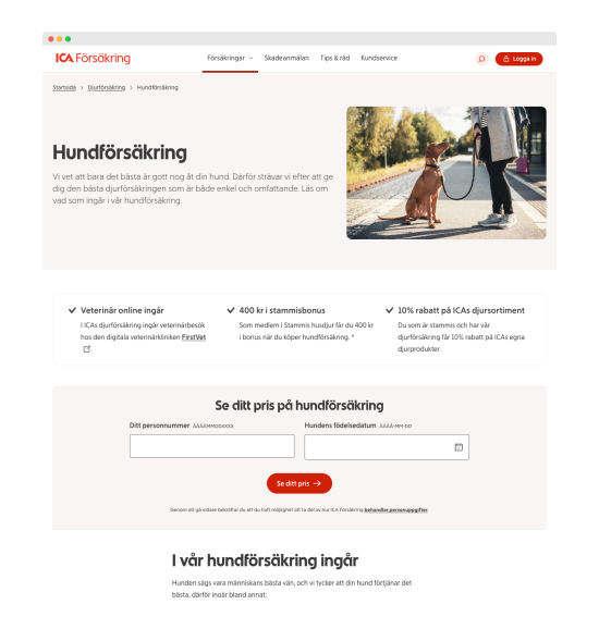 ICA Försäkring hemsida